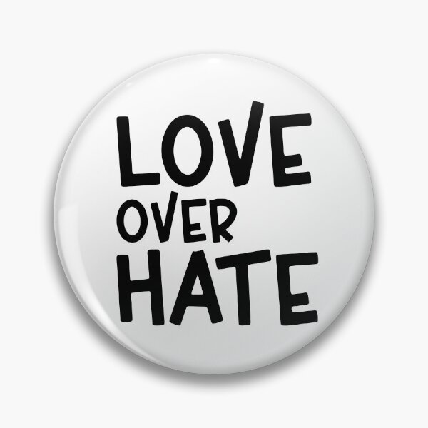Item preview, Love Over Hate Black Sans Serif Typography Inspirational Quote designed and sold by Cawaiico.
