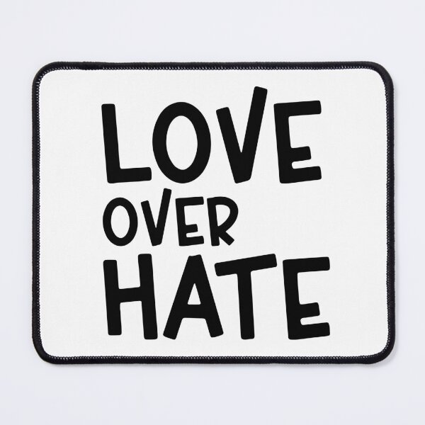 Item preview, Love Over Hate Black Sans Serif Typography Inspirational Quote designed and sold by Cawaiico.