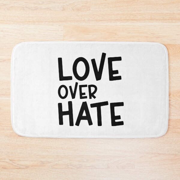 Item preview, Love Over Hate Black Sans Serif Typography Inspirational Quote designed and sold by Cawaiico.
