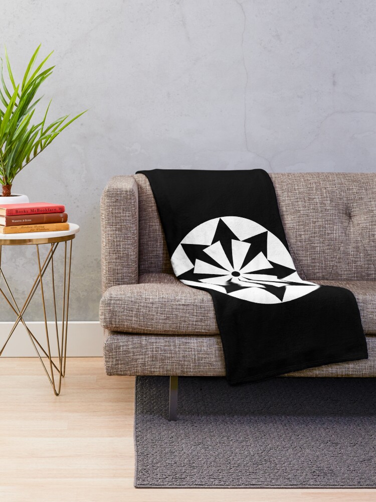 Chaos Star Circle v4 black and white Throw Blanket for Sale by ISeeRedPeople Redbubble