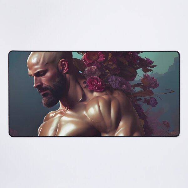 Item preview, Floral Hunk With Big Muscles and Roses designed and sold by withdiamonds.