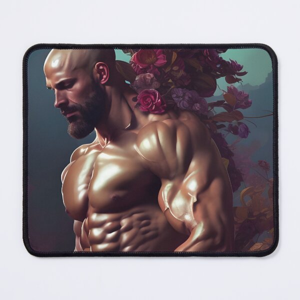 Item preview, Floral Hunk With Big Muscles and Roses designed and sold by withdiamonds.