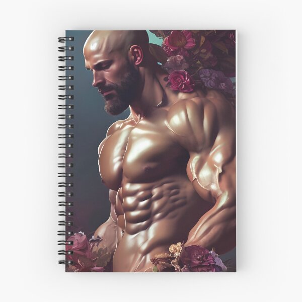 Item preview, Floral Hunk With Big Muscles and Roses designed and sold by withdiamonds.