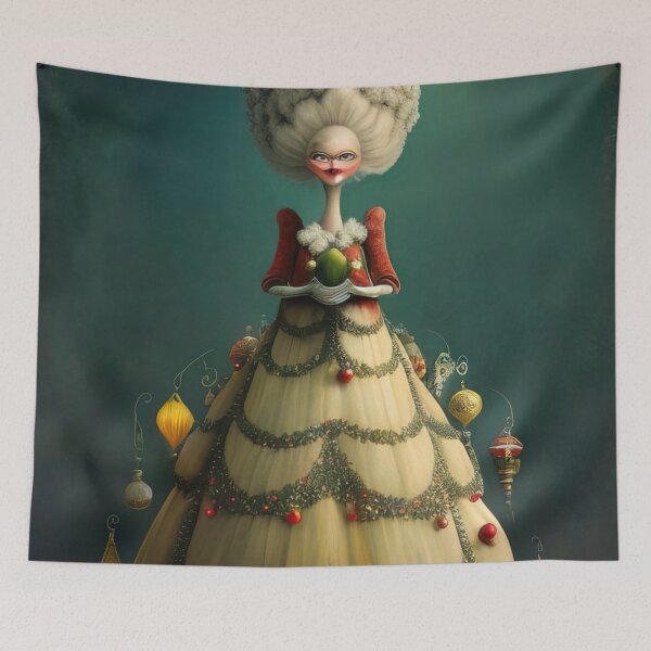 Item preview, Haute Couture Woman Christmas Tree Dress designed and sold by XmasPatterns.