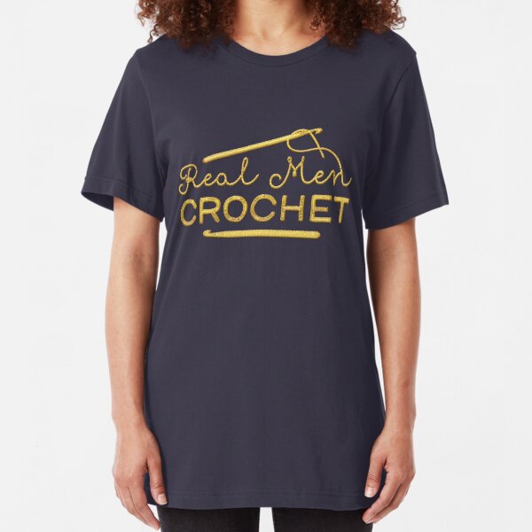 Real Men Crochet Slim Fit T-Shirt