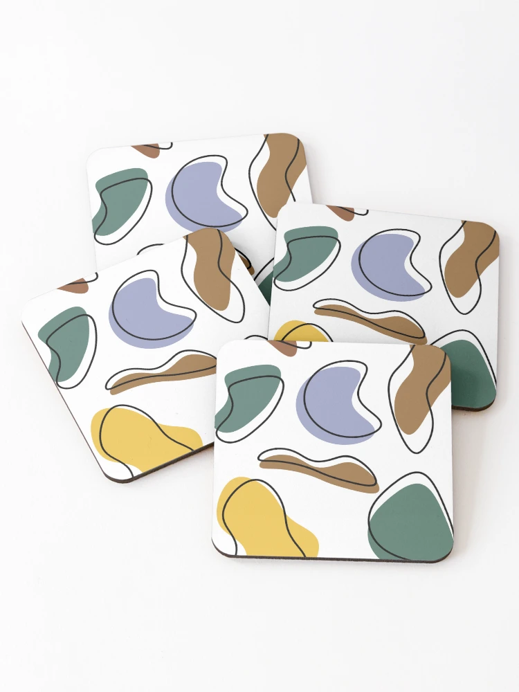 Thumbnail 1 of 5, Coasters (Set of 4), Geometric Shape Pattern designed and sold by Wysoh.