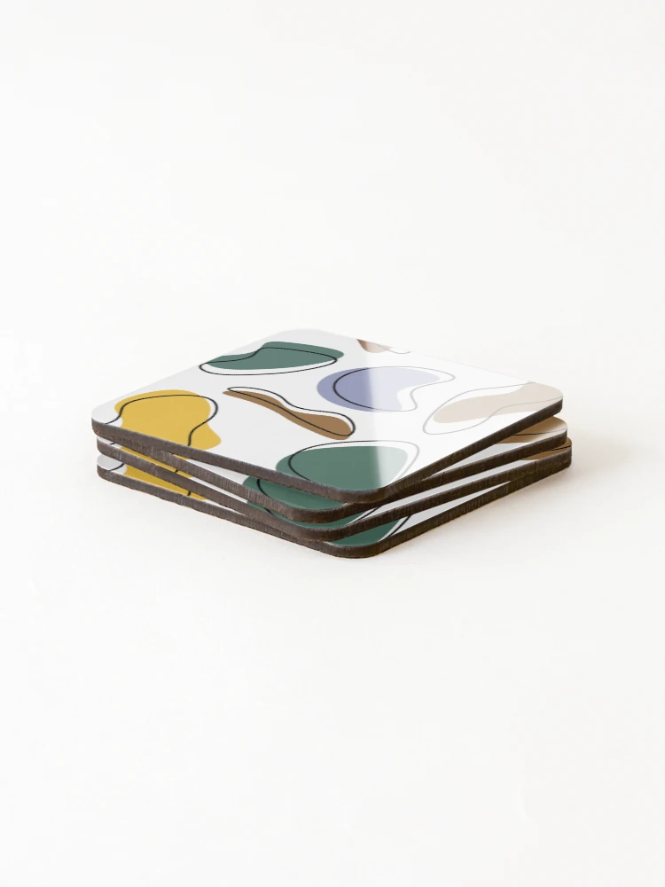 Thumbnail 4 of 5, Coasters (Set of 4), Geometric Shape Pattern designed and sold by Wysoh.