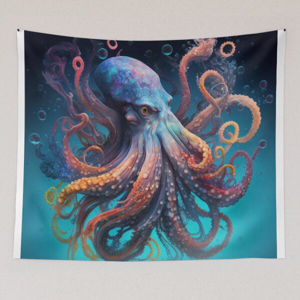 Item preview, Colorful Octopus Underwater Fantasy Art designed and sold by Darmon-Designs.