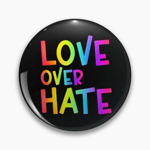 Item preview, Love Over Hate Colorful Bright Rainbow Sans Serif Typography Inspirational Quote designed and sold by Cawaiico.