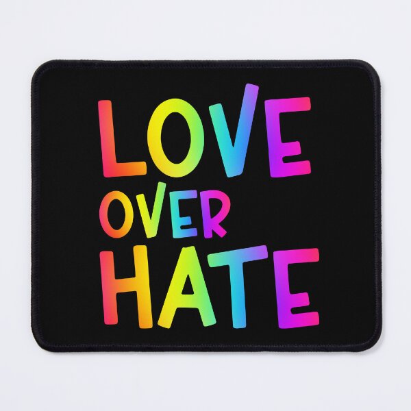 Item preview, Love Over Hate Colorful Bright Rainbow Sans Serif Typography Inspirational Quote designed and sold by Cawaiico.