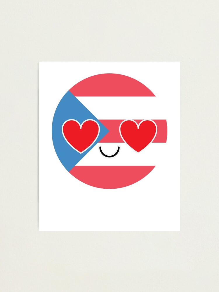 Puerto Rico Emoji Photographic Print By Hippoemo Redbubble