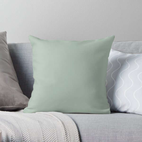 Pastel Light Green Throw Pillow
