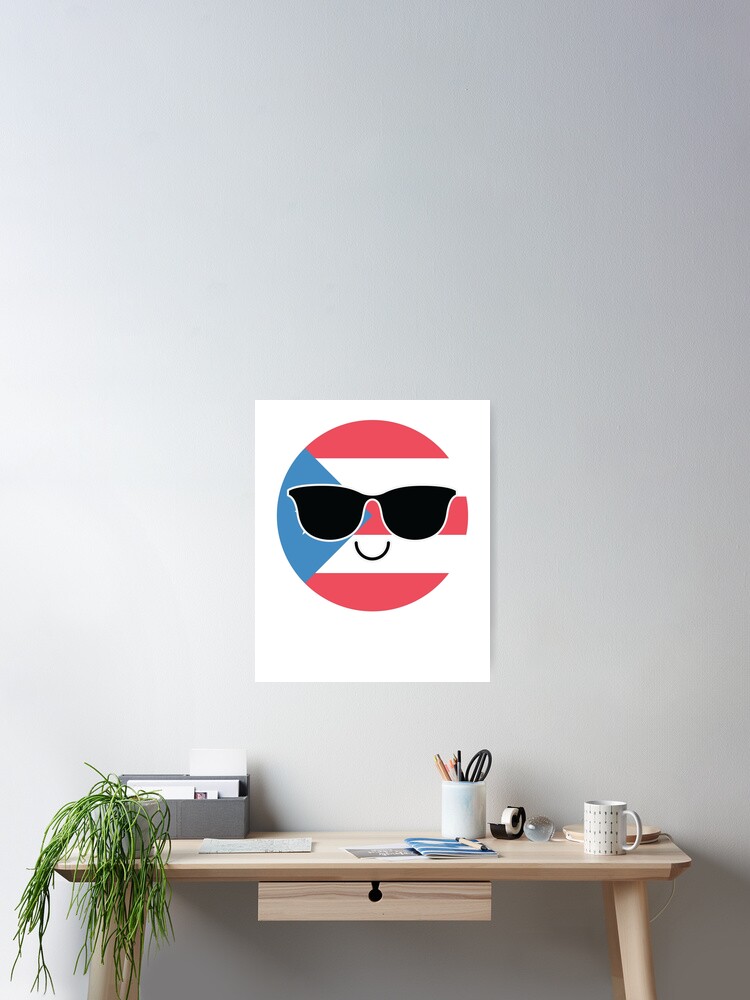 Puerto Rico Emoji Poster By Hippoemo Redbubble