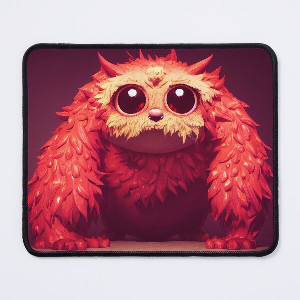 Item preview, Cute Furry Red Monster designed and sold by ARTIMITY.