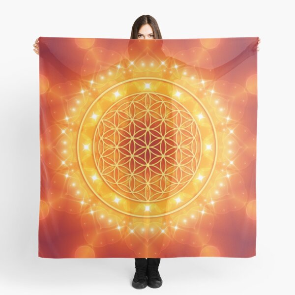 Flower of Life - Golden Light Energy Tuch