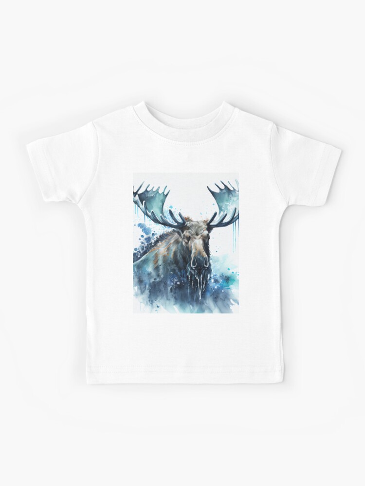 American elk - Watercolor paint Kids T-Shirt for Sale by ABArtByAlexST