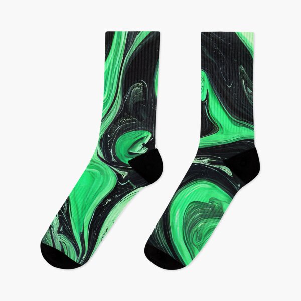 Item preview, Abstract Black and Green Liquid Marble Art designed and sold by wtfbba.