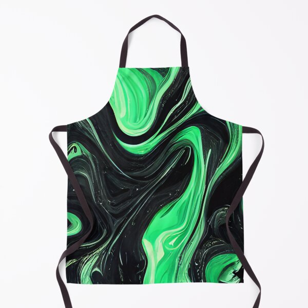 Item preview, Abstract Black and Green Liquid Marble Art designed and sold by wtfbba.