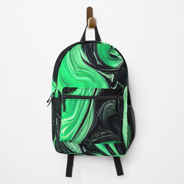 Item preview, Abstract Black and Green Liquid Marble Art designed and sold by wtfbba.