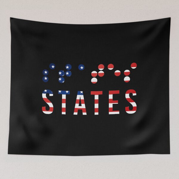 Item preview, USA Blind, USA Flag,Braille USA, Funny Gift designed and sold by MAZARDA.