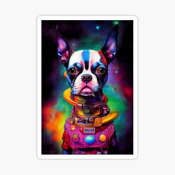 Item preview, Astronaut Boston Terrier Puppy Nr. 5 designed and sold by thesupremewiz.