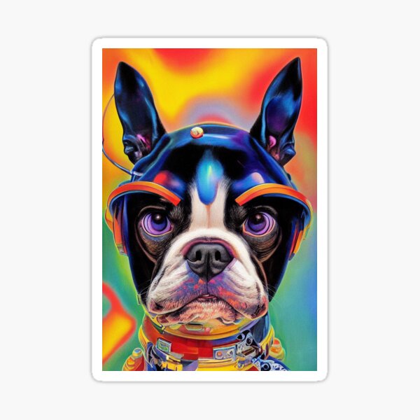 Item preview, Astronaut Boston Terrier Puppy Nr. 6 designed and sold by thesupremewiz.