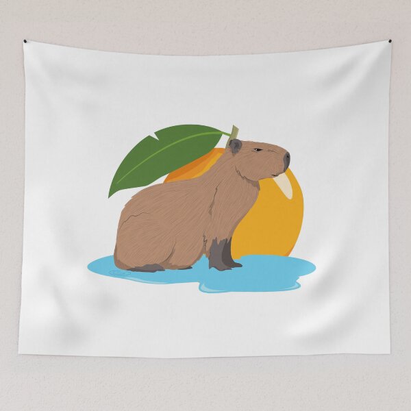 Item preview, Capybara, Capybara Water Orange, Cute Capybara Design designed and sold by adembulut.