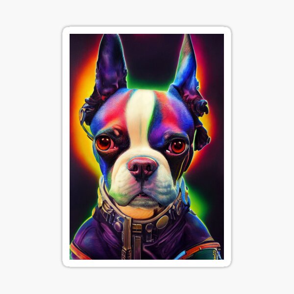 Item preview, Astronaut Boston Terrier Puppy Nr. 9 designed and sold by thesupremewiz.