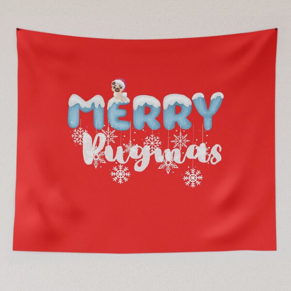 Item preview, Merry Pugmas. Festive Pug. Festive Dog. designed and sold by Doggymadness.
