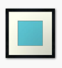 Blaue Aqua Radiance | Einfarbig Gerahmtes Wandbild