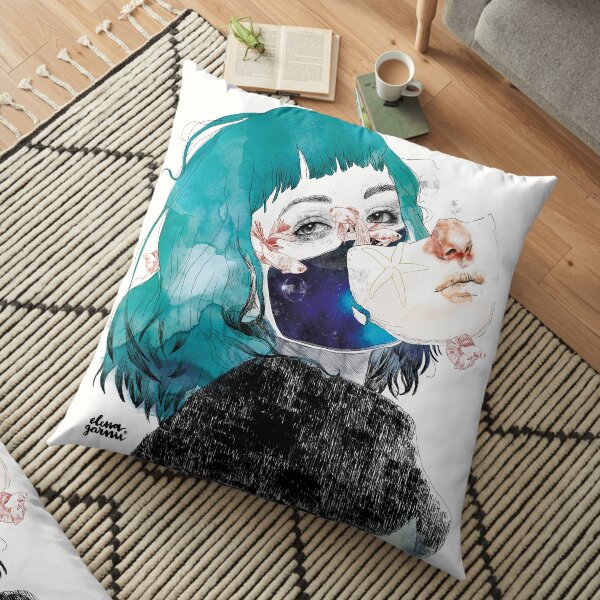 If you shut me up by elenagarnu Floor Pillow