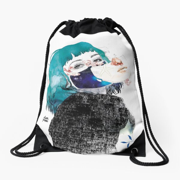 If you shut me up by elenagarnu Drawstring Bag
