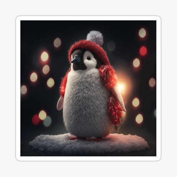 Weihnachts-Pinguin Sticker