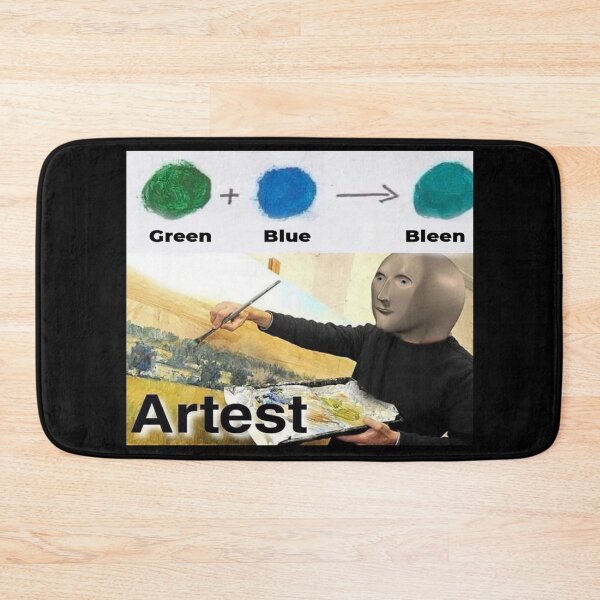 Item preview, Green + Blue = Bleen Artest Meme - Thanksgiving, Christmas And Birthday Party Gift Ideas for Classic Memes Lovers and Fans designed and sold by Memeing Everything.