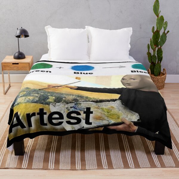 Item preview, Green + Blue = Bleen Artest Meme - Thanksgiving, Christmas And Birthday Party Gift Ideas for Classic Memes Lovers and Fans designed and sold by Memeing Everything.