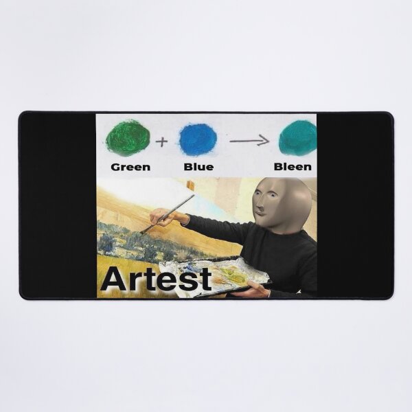 Item preview, Green + Blue = Bleen Artest Meme - Thanksgiving, Christmas And Birthday Party Gift Ideas for Classic Memes Lovers and Fans designed and sold by Memeing Everything.