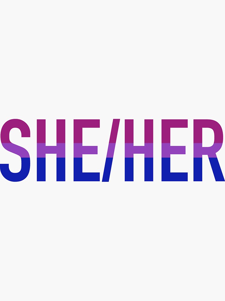 She Her Pronouns Bisexual Flag Bi Pride Month T Lgbt Sticker For Sale By Lgbtqueer Redbubble 7380