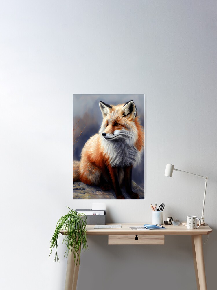 Arctic Fox - Watercolor Paint Poster for Sale by ABArtByAlexST