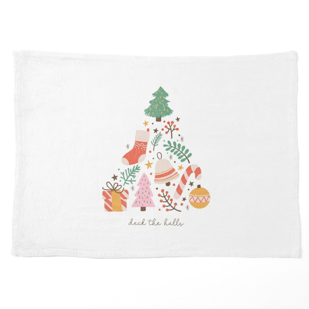 Christmas Kitchen Towel, Cute Kitchen Towel, Deck the Halls