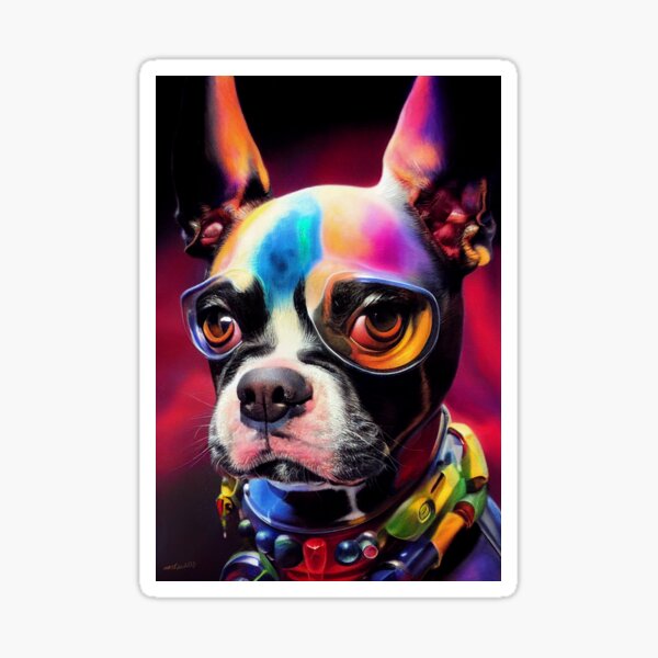 Item preview, Astronaut Boston Terrier Puppy Nr. 10 designed and sold by thesupremewiz.