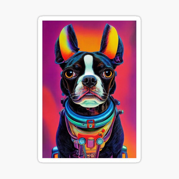 Item preview, Astronaut Boston Terrier Puppy Nr. 11 designed and sold by thesupremewiz.