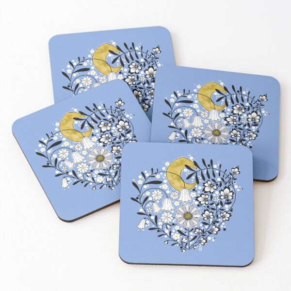 Item preview, Floral Heart (Blue) designed and sold by NoctCreations.