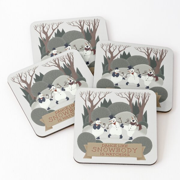Item preview, Dance Like Snowbody Is Watching! Dancing Snowmen in Winter Landscape designed and sold by Calipygian.