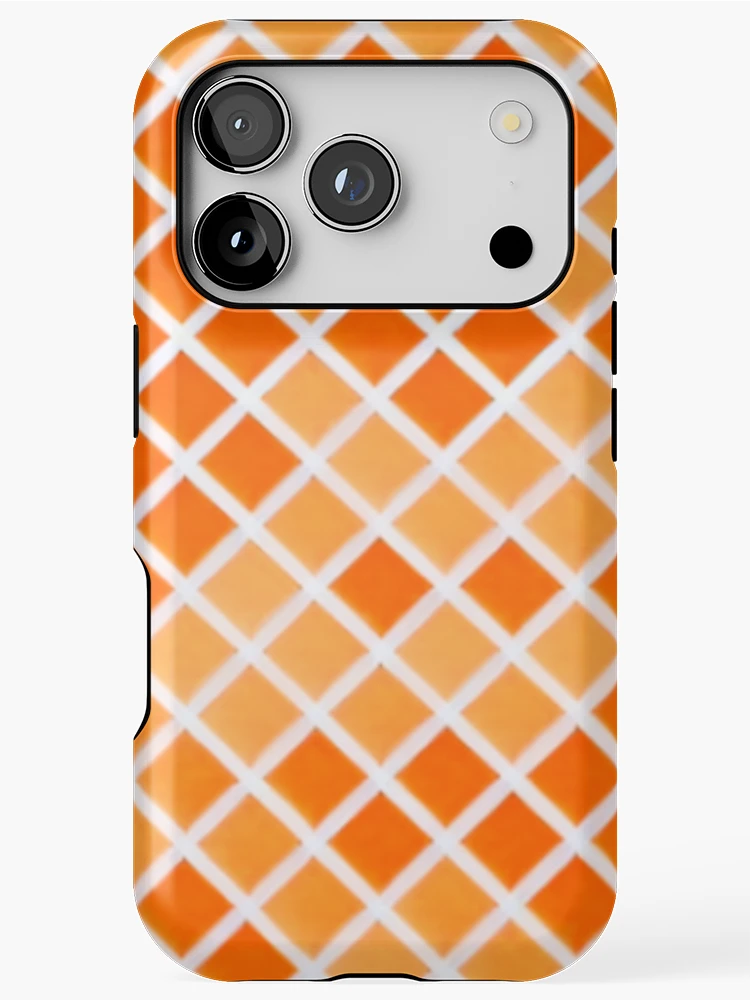 Thumbnail 1 of 4, iPhone Case, Orange Color Triangular pattern designed and sold by Gamicnum.