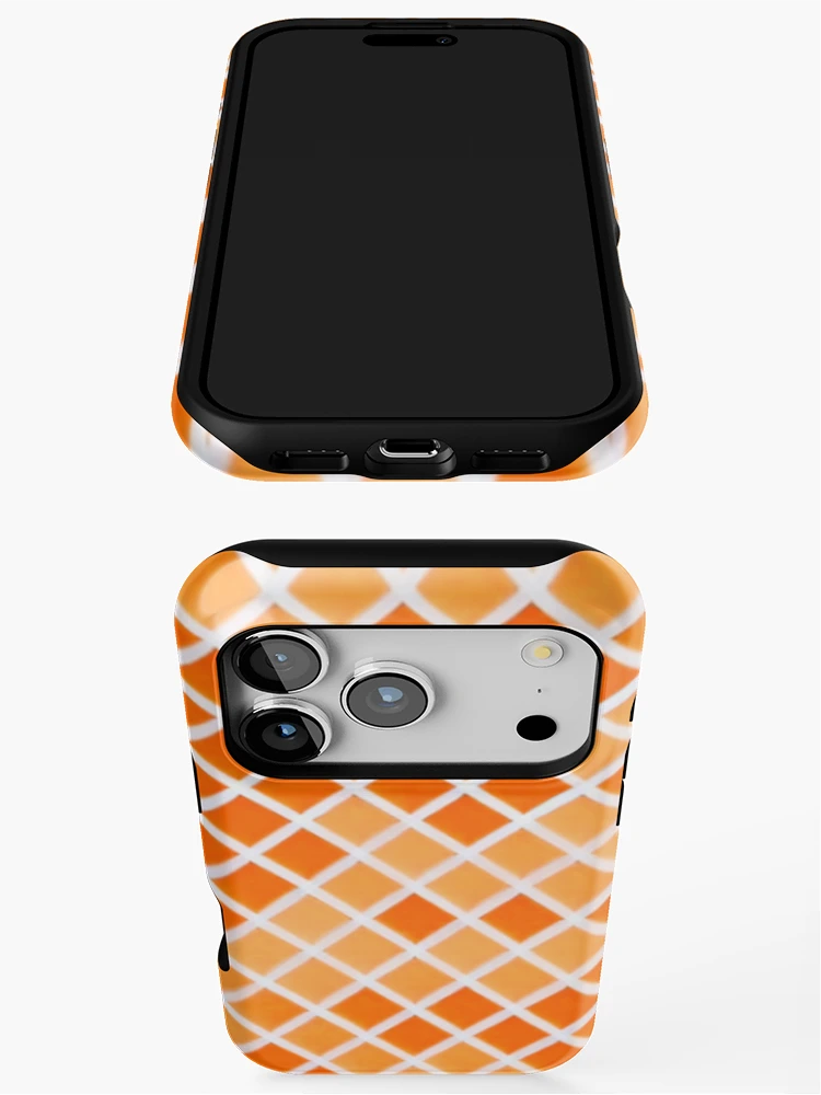 Thumbnail 3 of 4, iPhone Case, Orange Color Triangular pattern designed and sold by Gamicnum.