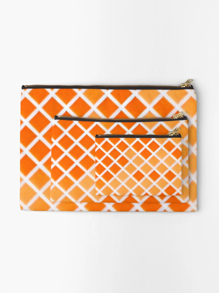 Thumbnail 2 of 4, Zipper Pouch, Orange Color Triangular pattern designed and sold by Gamicnum.
