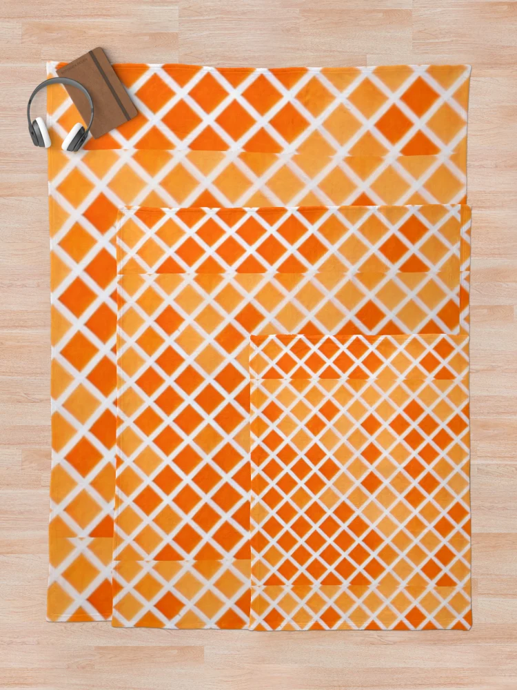 Thumbnail 5 of 6, Throw Blanket, Orange Color Triangular pattern designed and sold by Gamicnum.