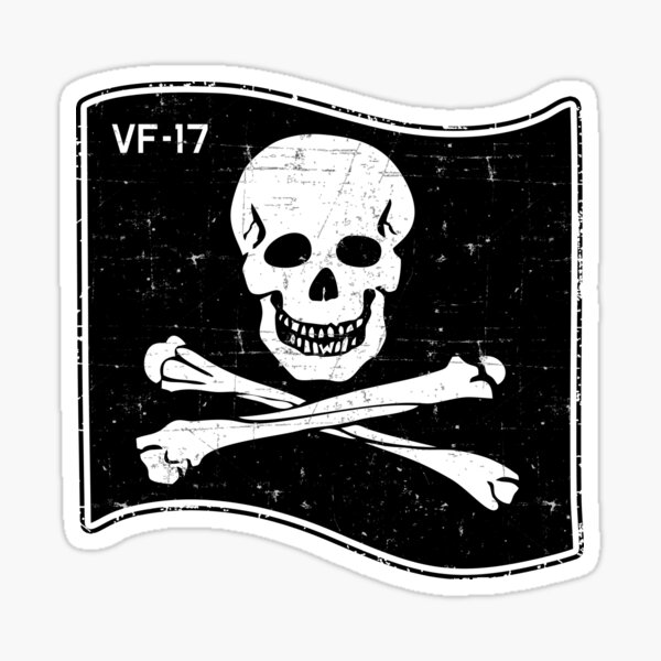 Item preview, USN VF-17 Fighter Squadron - Jolly Rogers - Grunge Style designed and sold by pzd501.