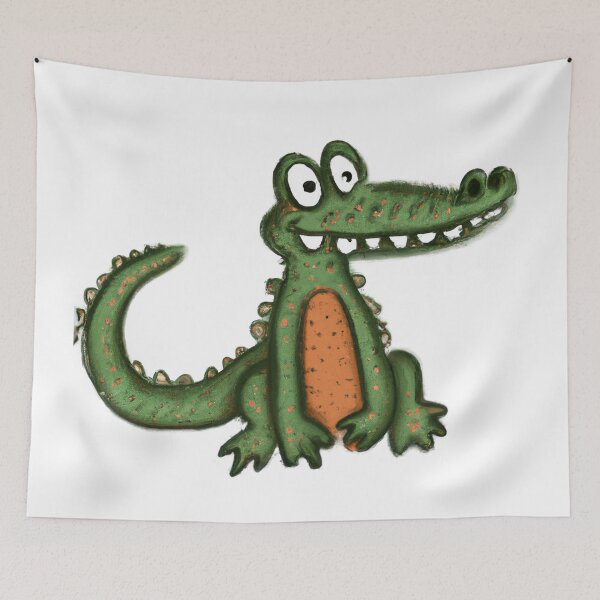 Aperçu de l'œuvre Cute Aligator Drawing créée et vendue par WeHeartAnimals.