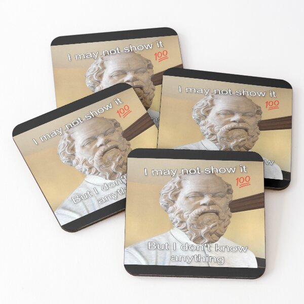 Item preview, I may not show it but I don't know anything (Socrates Meme) - Thanksgiving, Christmas And Birthday Party Gift Ideas for Classic Memes Lovers and Fans designed and sold by Memeing Everything.